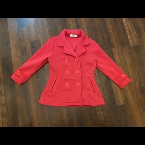 Bright Pink Peacoat, 2T